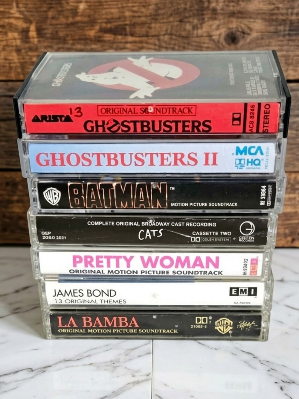 7 VTG Movie Soundtrack Cassettes Lot - Tested - Ghostbusters 1 & 2| Batman |007